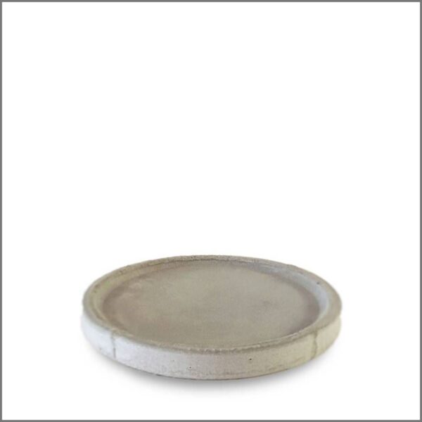 Plato Redondo Grande PC1250 Cemento Natural