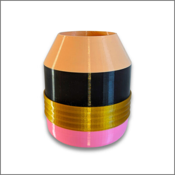 07-MP1 - Maceta LÁPIZ Plástico 3D en 4 Colores a Elección